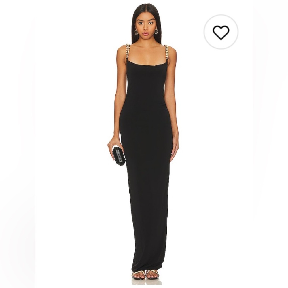 Nookie Black Halter Maxi Cocktail Dress